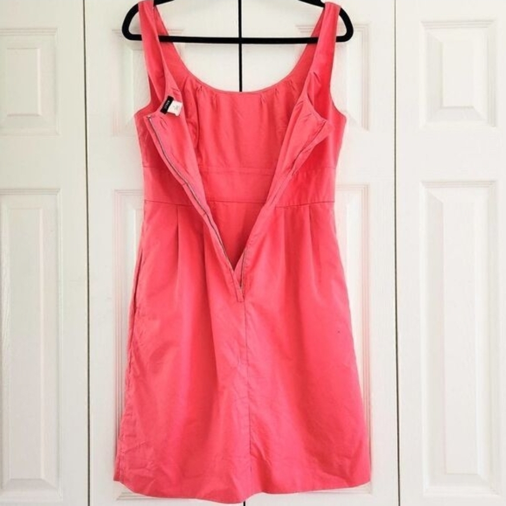 J. Crew VINTAGE Mini Dress Barbie Pink Cotton Twill, US Size 8 - Picture 2 of 5